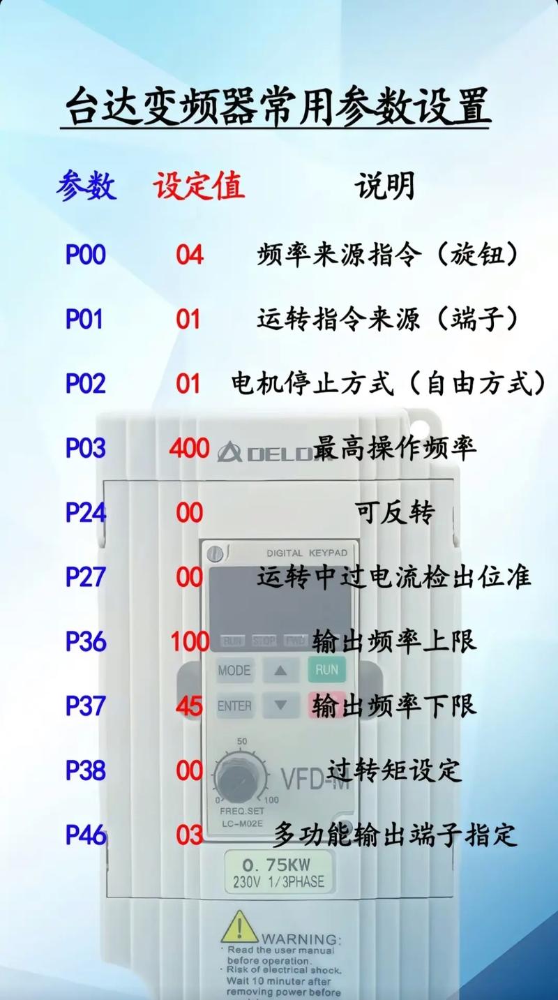 delta變頻器參數設置，delta變頻器怎么調頻率
