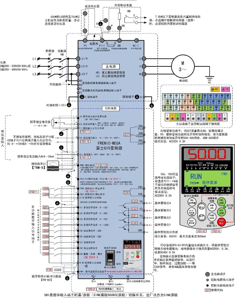 富士變頻器說明書5000G11，frn55f1s-4c富士變頻器說明書