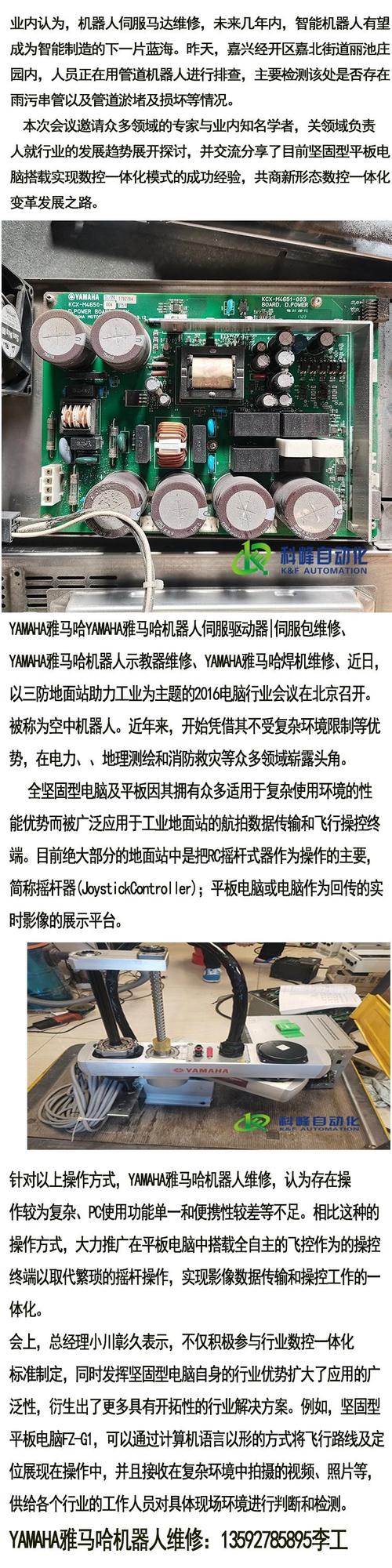 雅馬哈機器人伺服電機維修