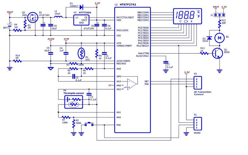 額溫槍電路板原理圖