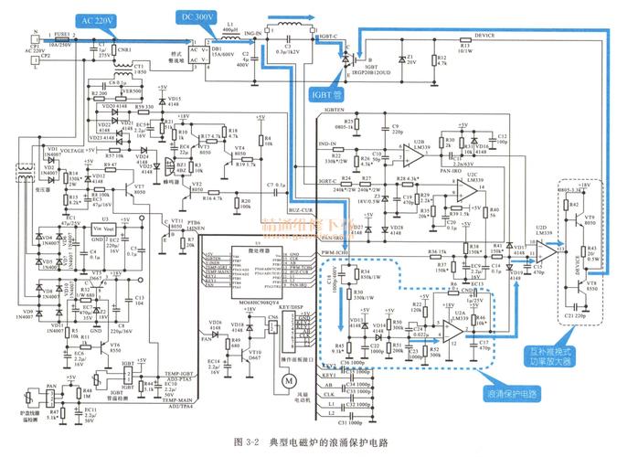 電磁爐維修電路板圖解，電磁爐維修電子書